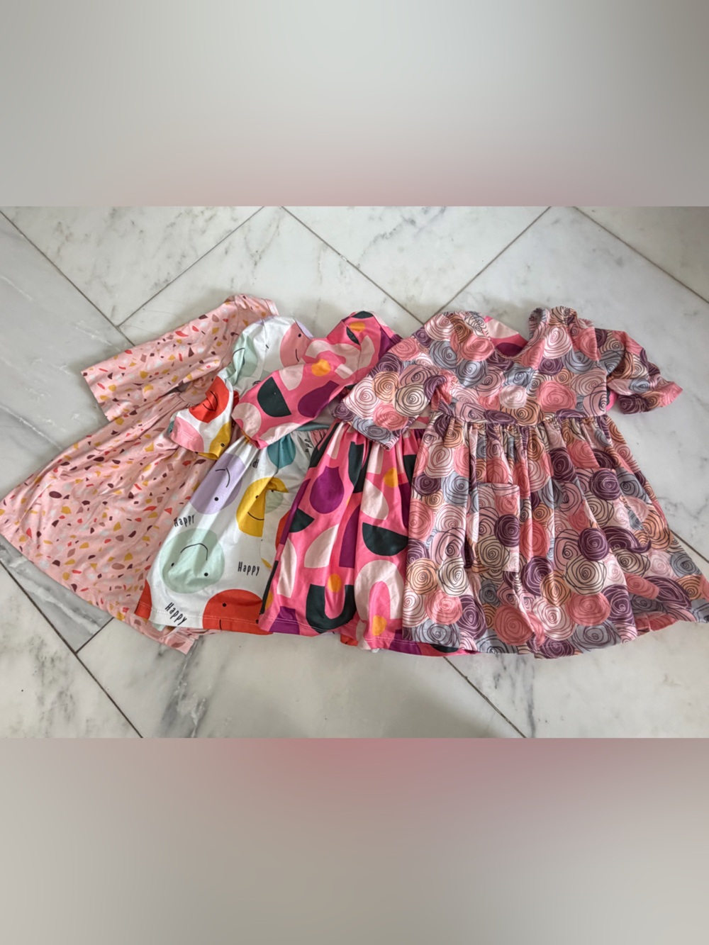 Mila And Rose Toddler Girls 2T Stretchy half sleeve twirl dresses lot of 4